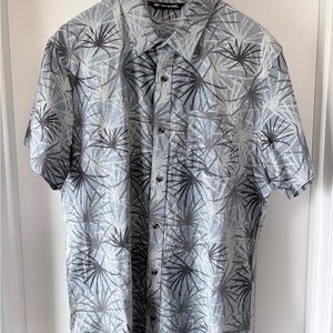 Travis Mathew - Light Blue SS Tropical Button-Up Shirt